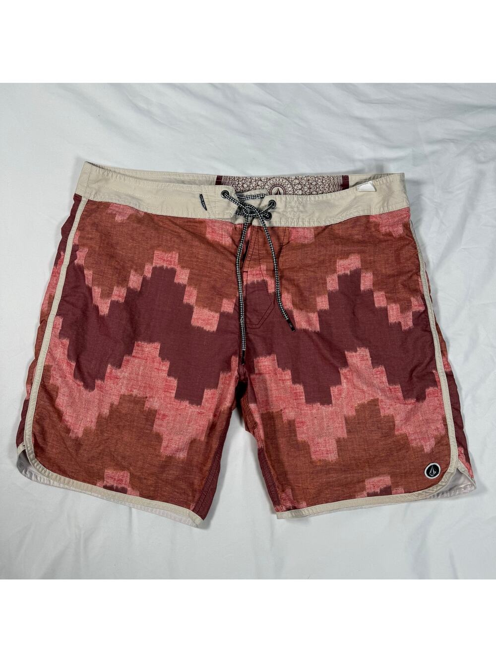 Volcom ziggin board shorts swim bottoms trunks burnt sienna mens size 38